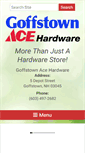 Mobile Screenshot of goffstownhardware.com